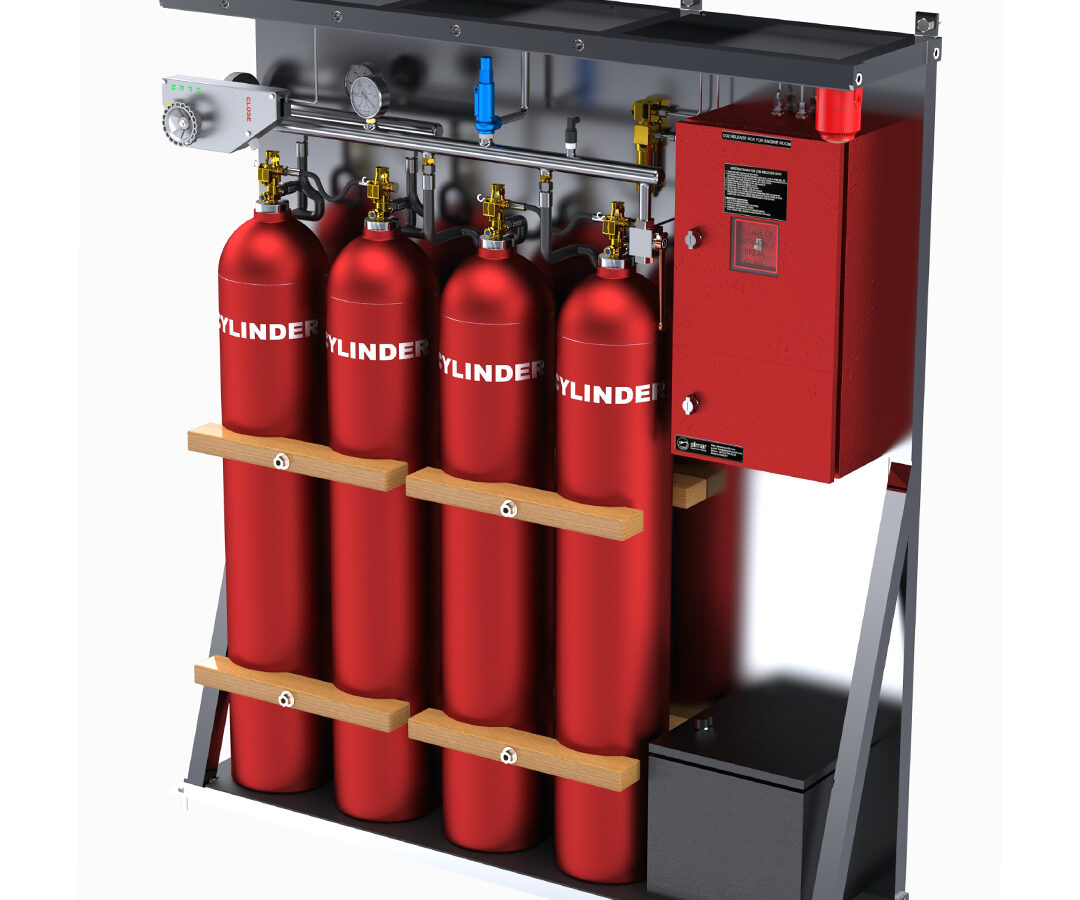 High Pressure CO2 Extinguishing Fire Fighting System For Gas Turbine
