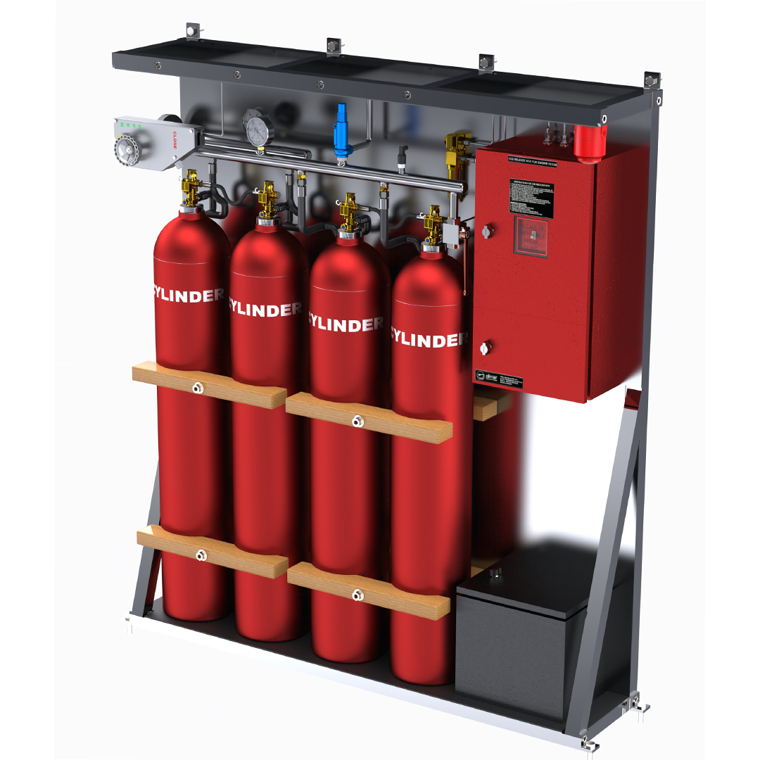 High Pressure CO2 Extinguishing Fire Fighting System For Gas Turbine